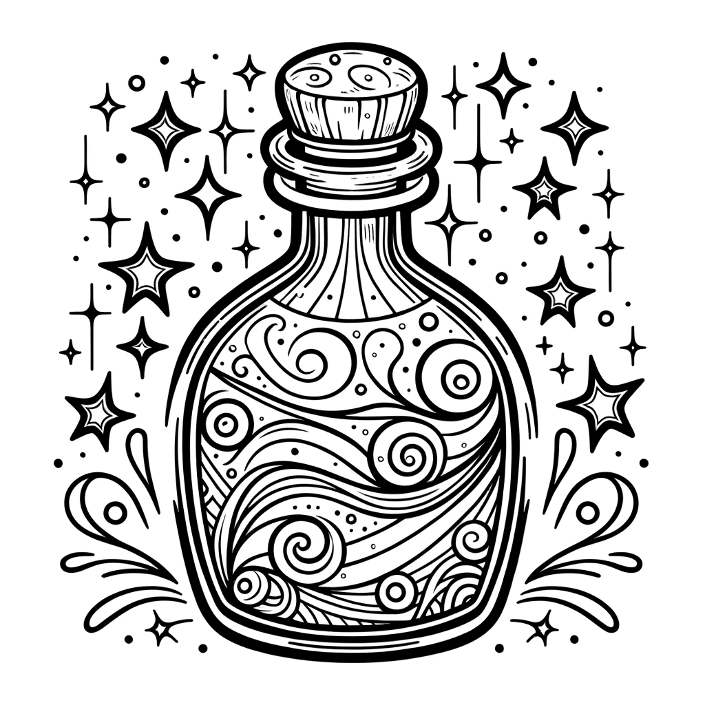 Magical potion bottle