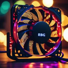 A gaming case fan with rbg lights
