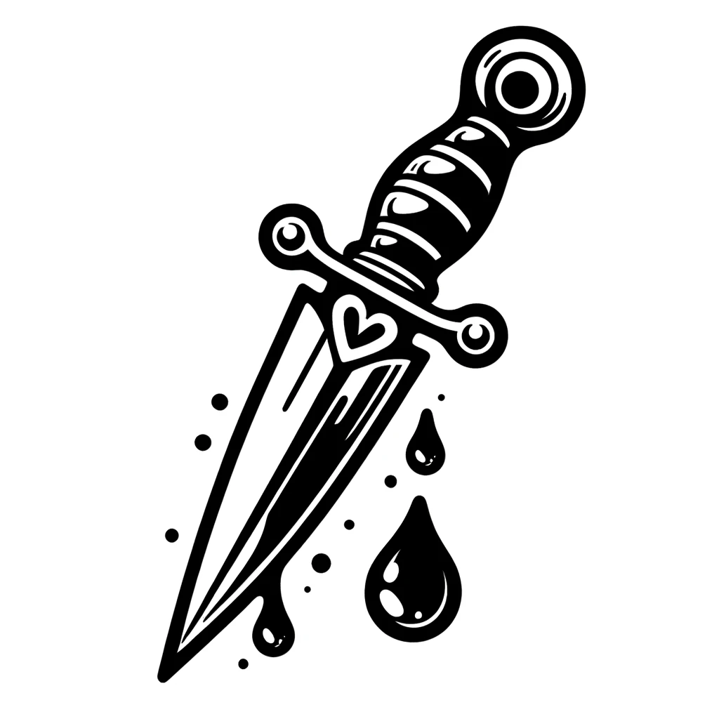 A dagger with poison dripping