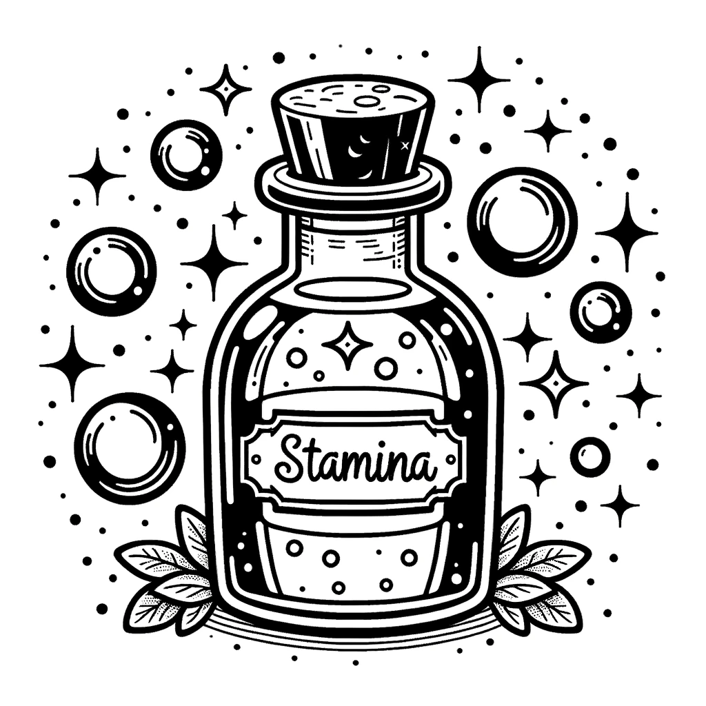 Stamina Potion Bottle with Bubbles