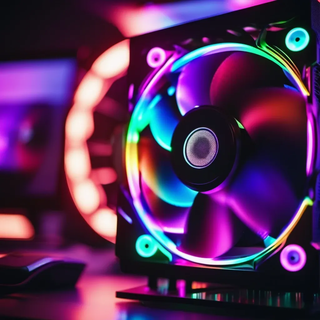 A gaming PC case fan with lights