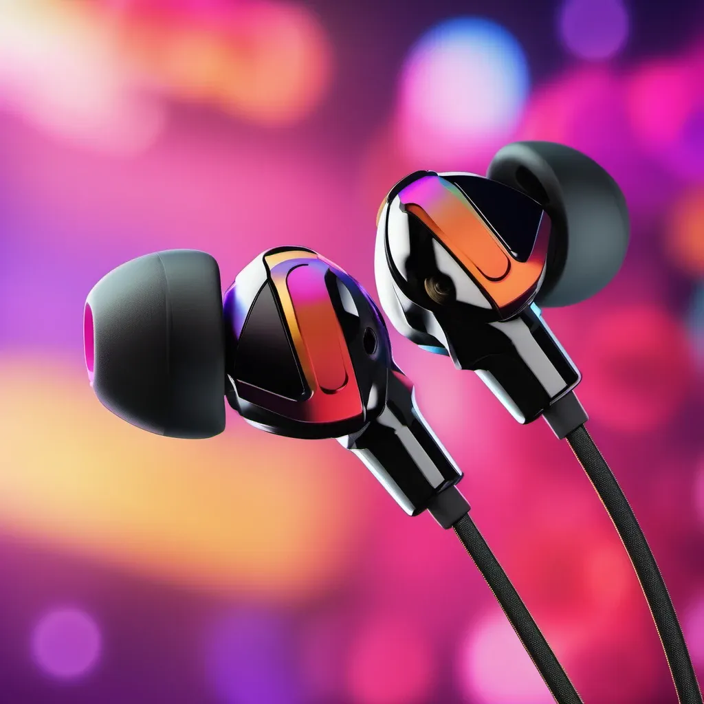 Gaming ear buds with colorful theme